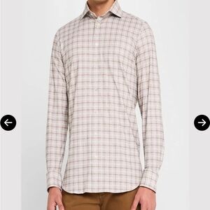 EMANUEL BERG  Check 4flex Stretch Knit Sport Shirt